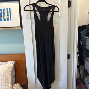 Aerie Black Sleeveless Midi Dress